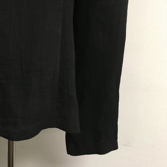Eileen Fisher black silk open jacket top XS - Picture 5 of 9